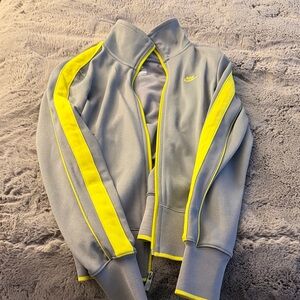 Nike Gray Jacket with Yellow Stripes